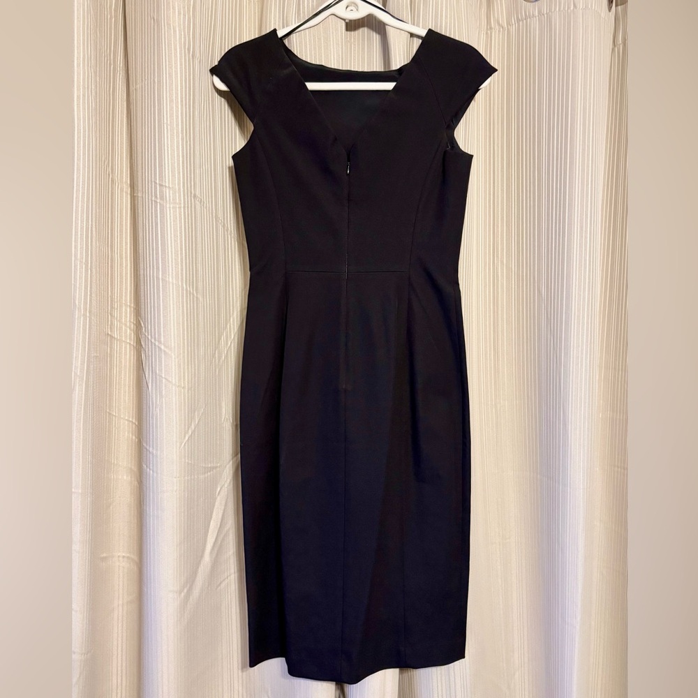 Banana Republic Black Midi Cocktail Dress-NWT - Picture 2 of 8